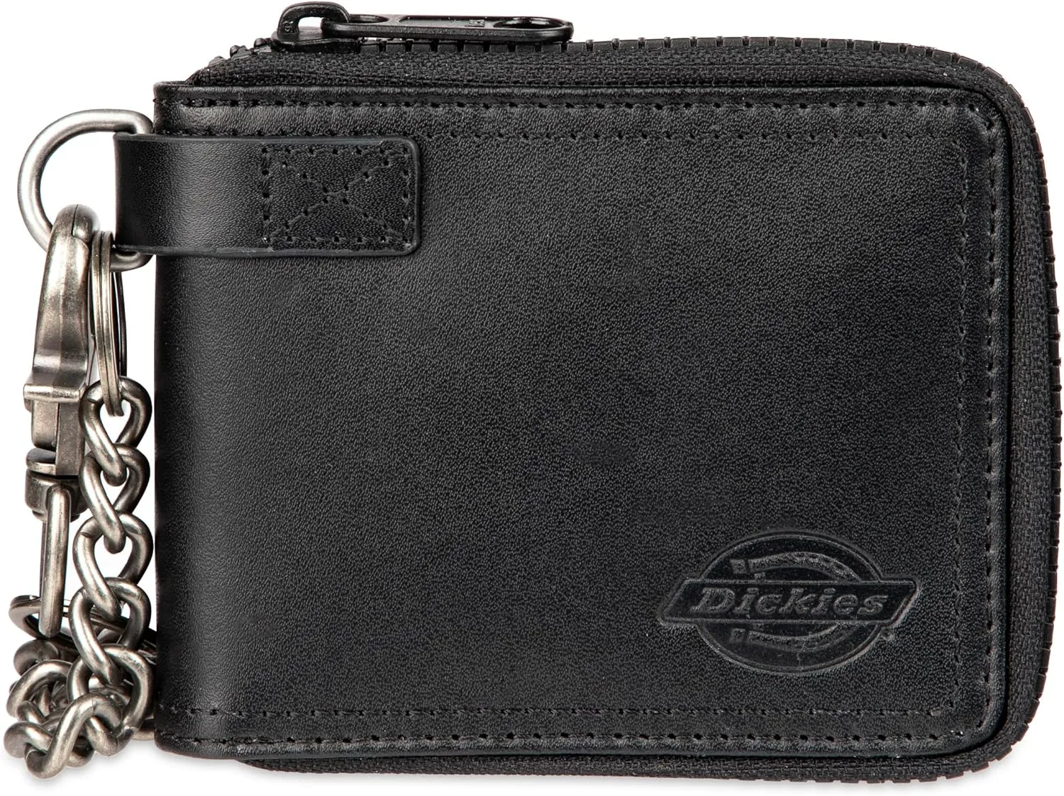 Dickies Men's Slim Everyday Leather Bifold Chain Wallet