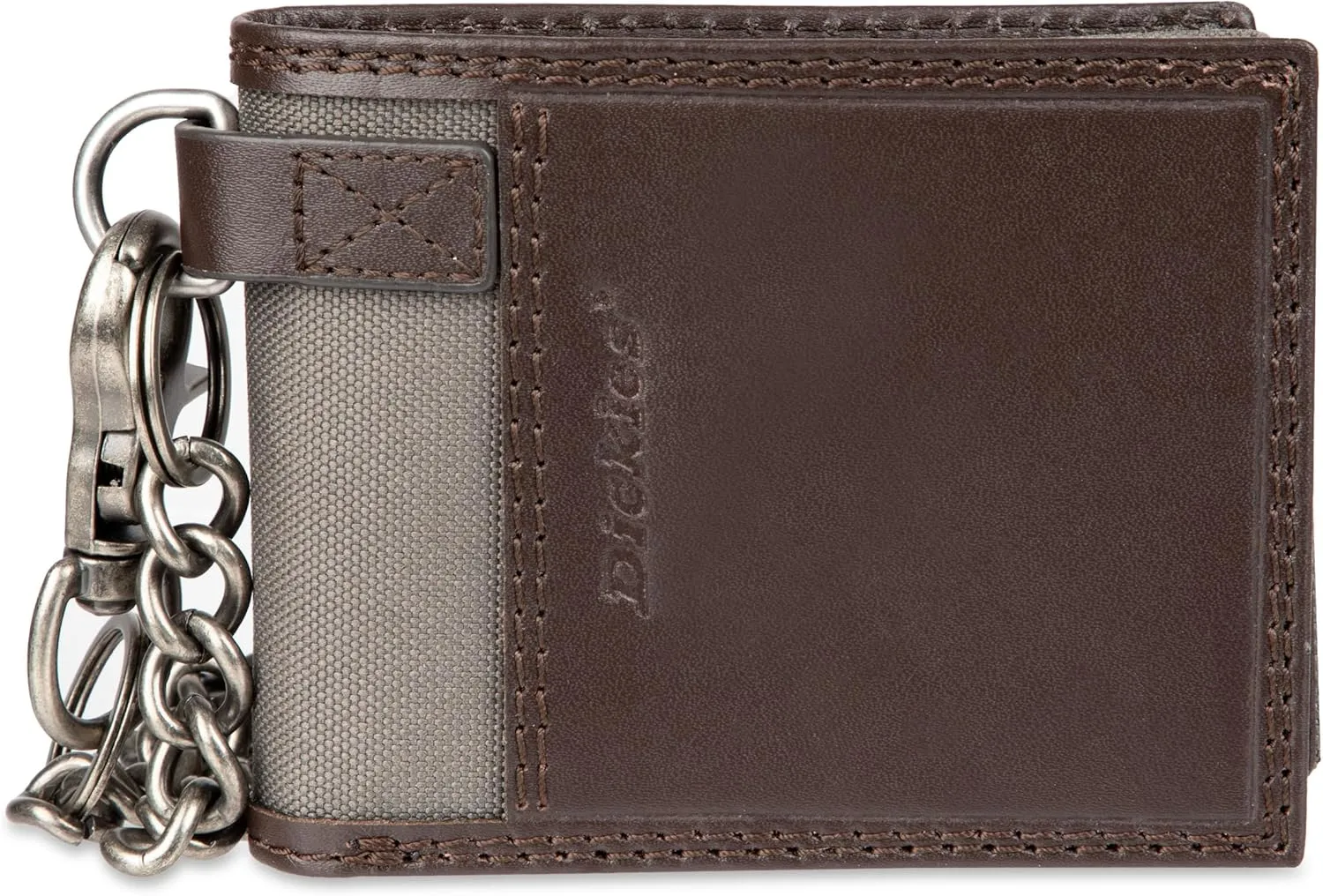 Dickies Men's Slim Everyday Leather Bifold Chain Wallet