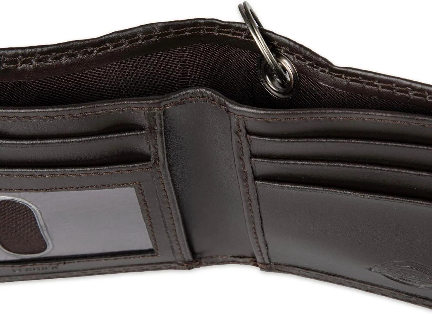 Dickies Men's Slim Everyday Leather Bifold Chain Wallet