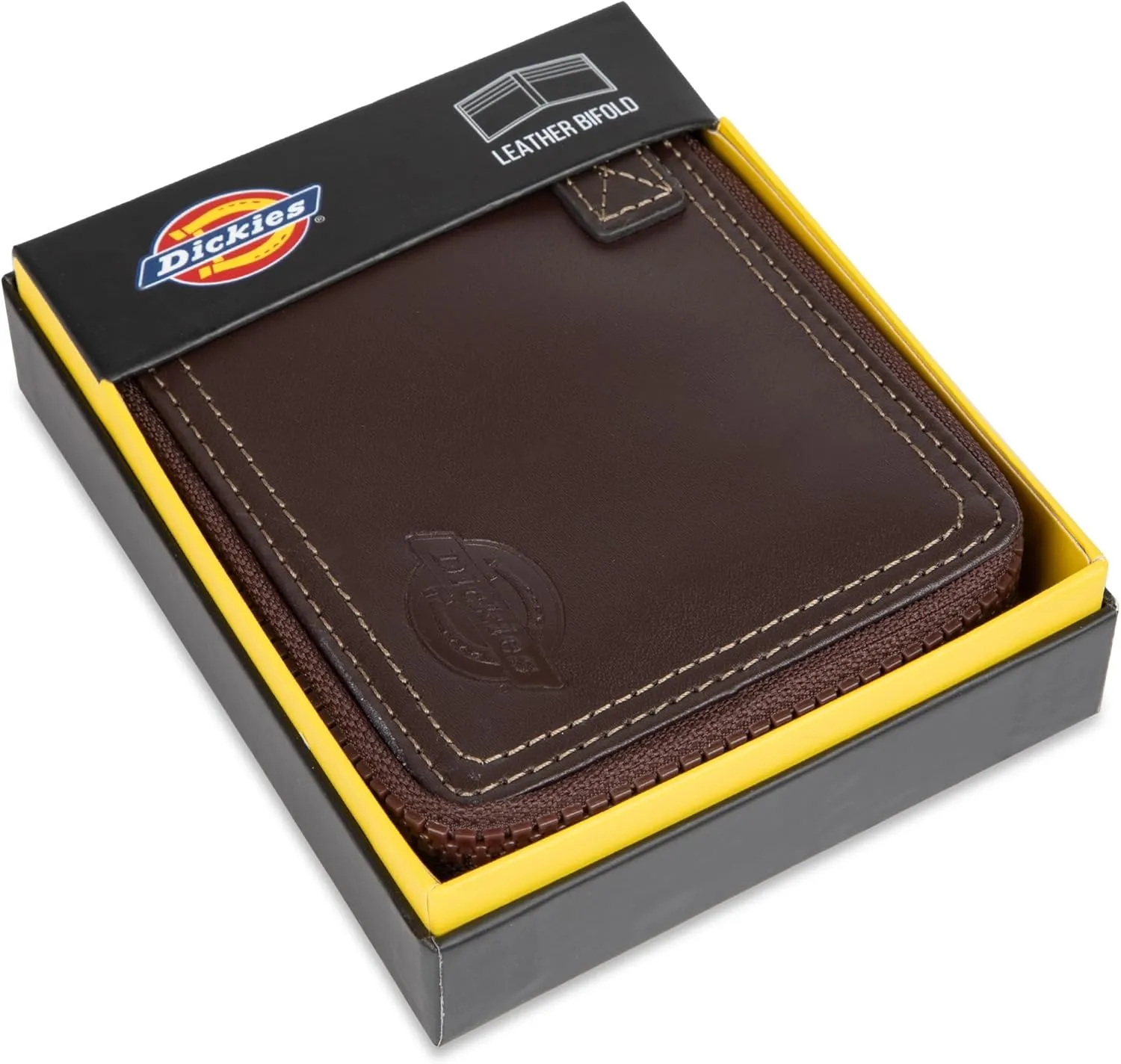 Dickies Men's Slim Everyday Leather Bifold Chain Wallet