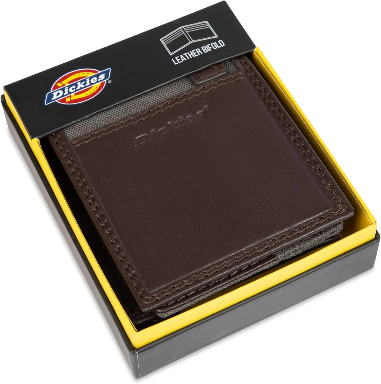 Dickies Men's Slim Everyday Leather Bifold Chain Wallet