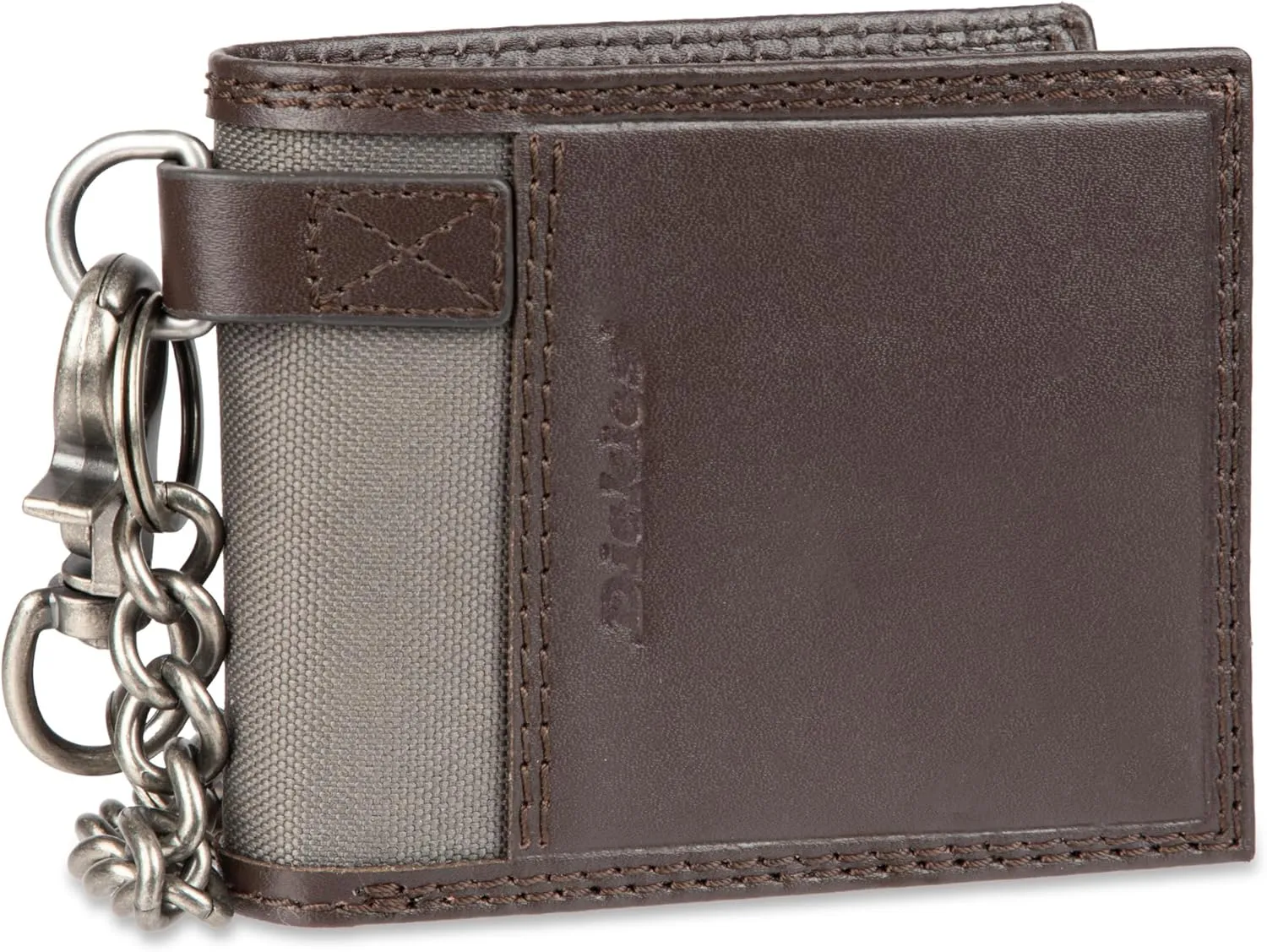 Dickies Men's Slim Everyday Leather Bifold Chain Wallet