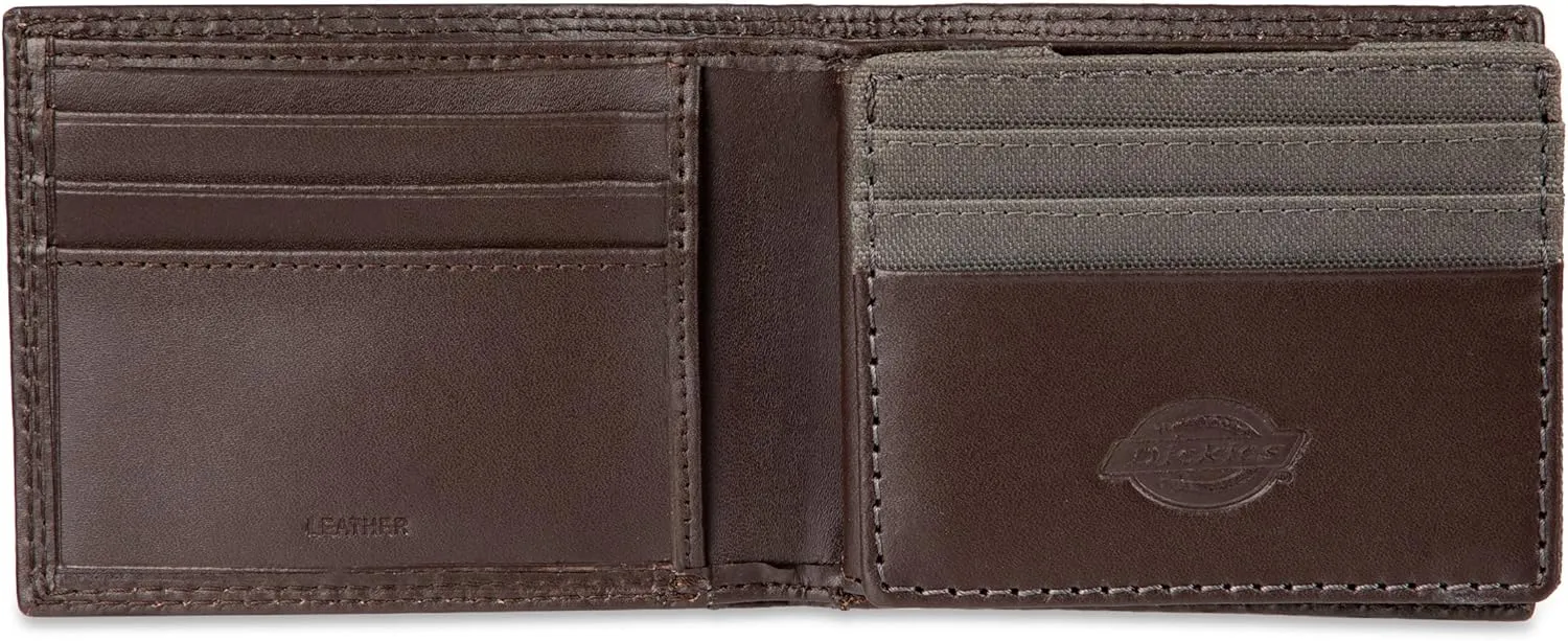 Dickies Men's Slim Everyday Leather Bifold Chain Wallet