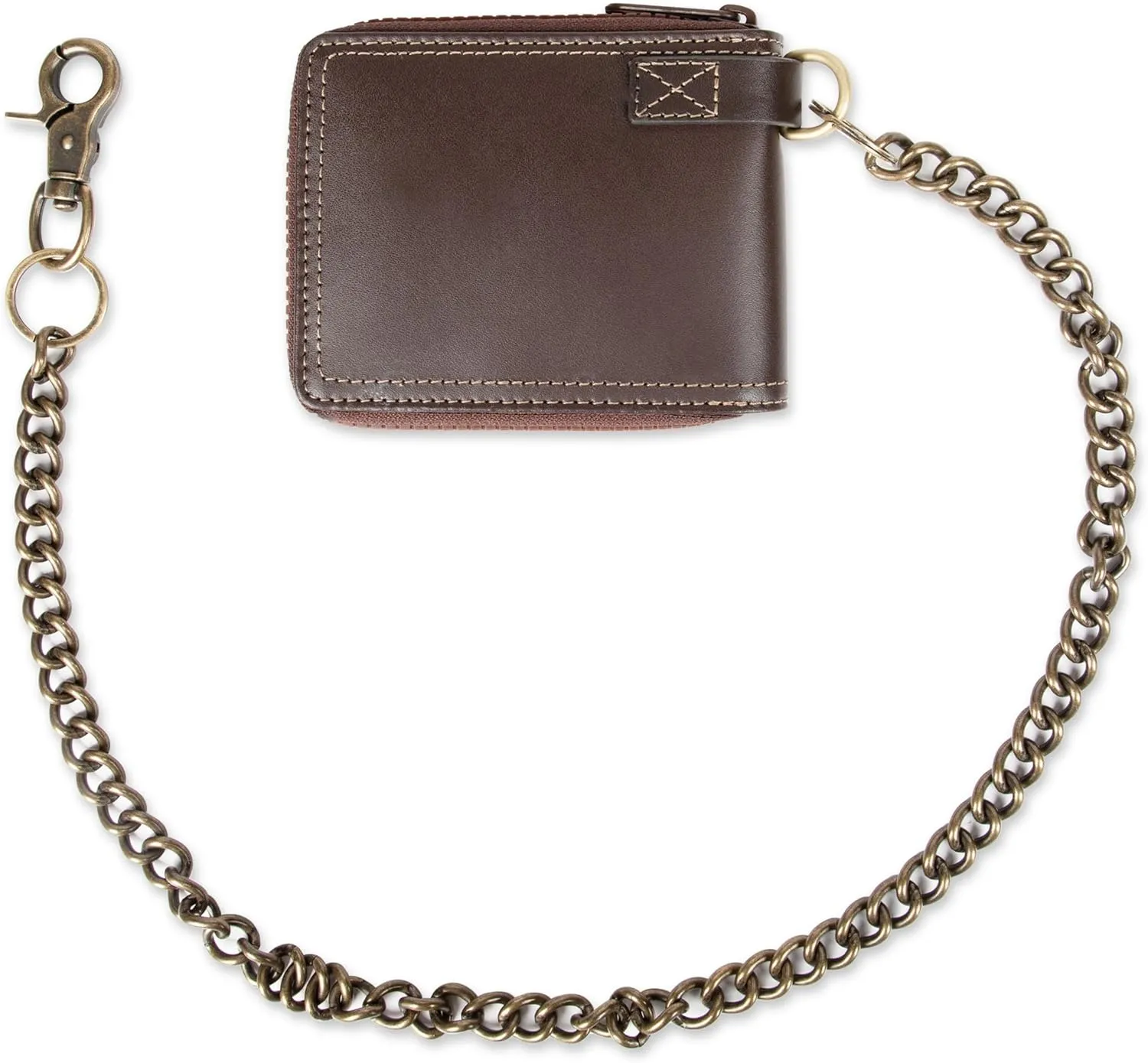 Dickies Men's Slim Everyday Leather Bifold Chain Wallet