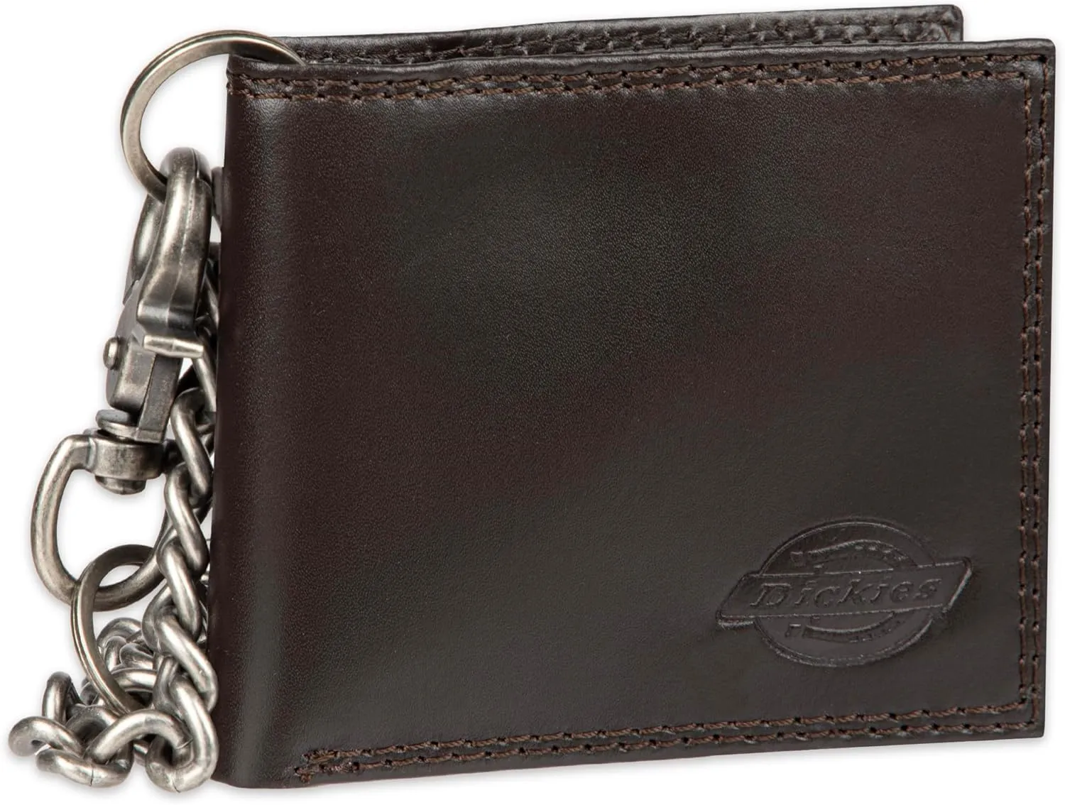 Dickies Men's Slim Everyday Leather Bifold Chain Wallet