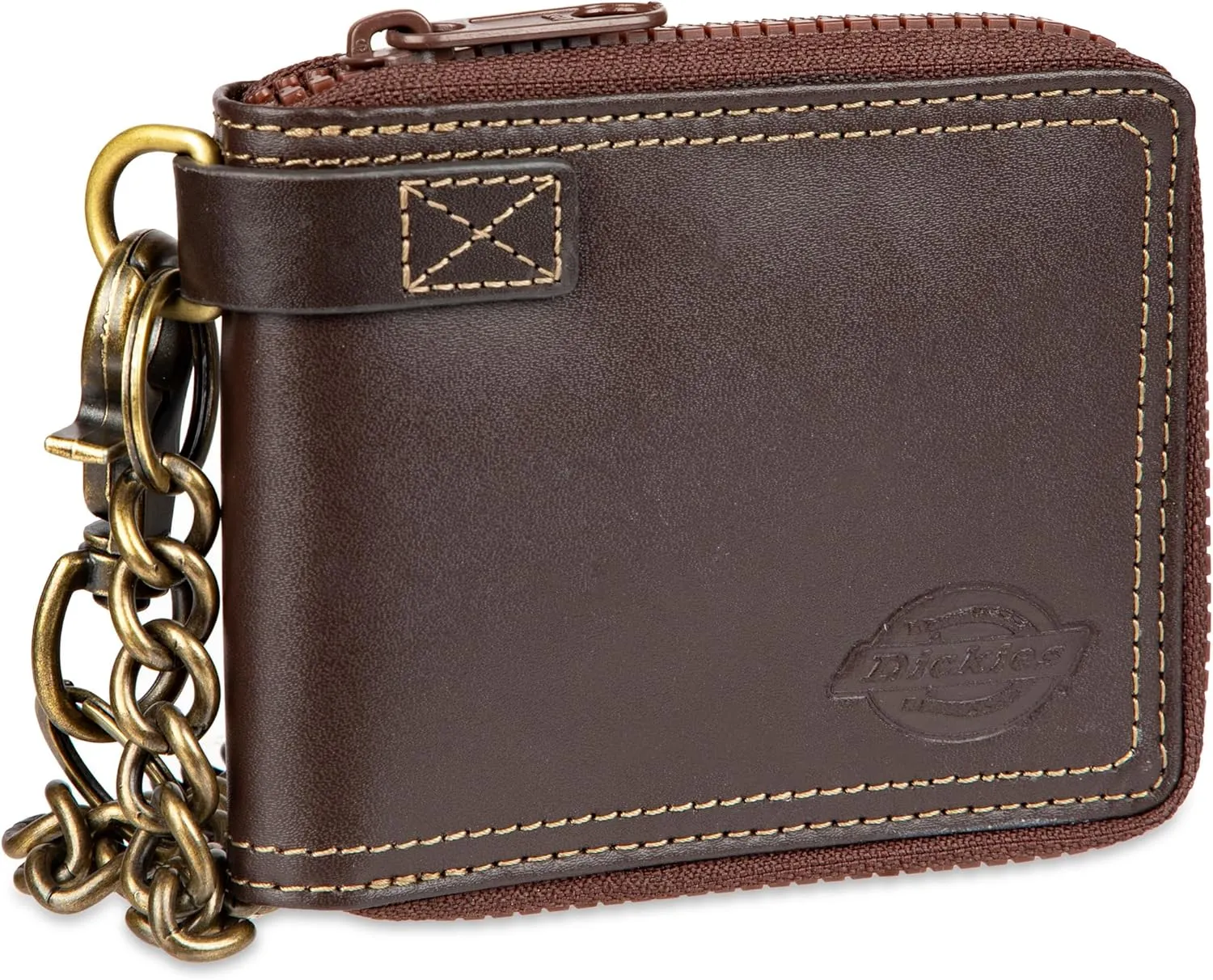 Dickies Men's Slim Everyday Leather Bifold Chain Wallet