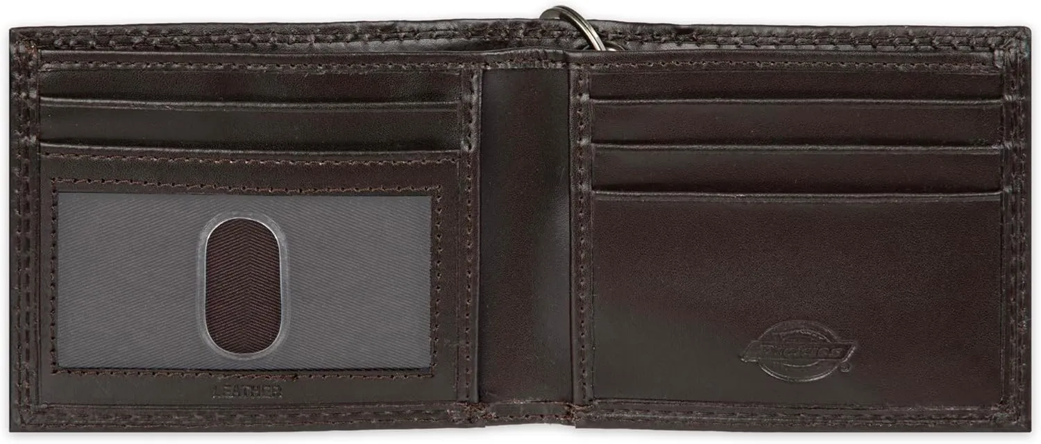 Dickies Men's Slim Everyday Leather Bifold Chain Wallet