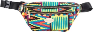D'IYANU | Naji African Culture Pattern Fanny Pack | Stylish Waist Bag with Zippered Pockets for Effortless Organization and Traditional Elegance l Canary Yellow Kente | S