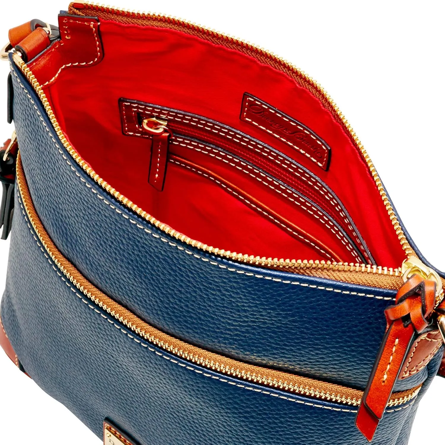 Dooney & Bourke Women's Crossbody in Pebble Grain Leather, Large Handbag with Adjustable Shoulder Strap