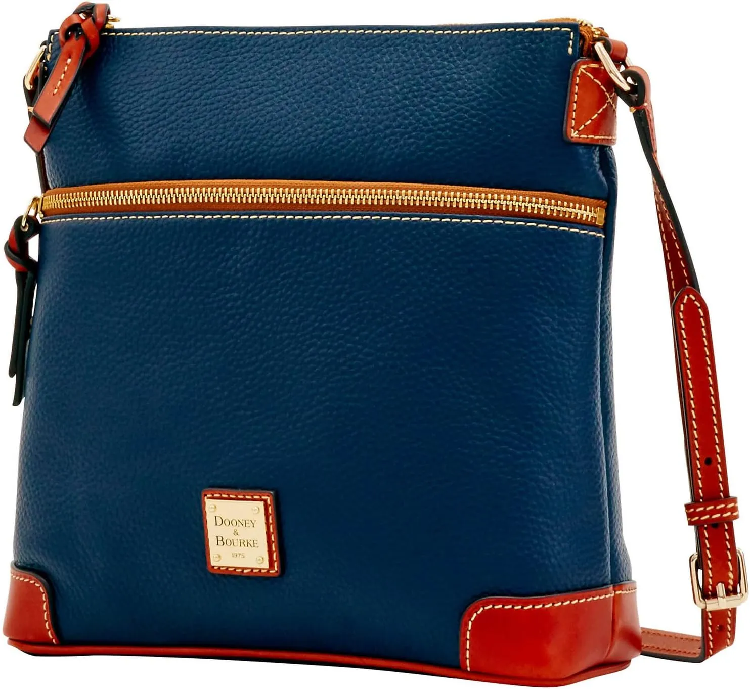 Dooney & Bourke Women's Crossbody in Pebble Grain Leather, Large Handbag with Adjustable Shoulder Strap