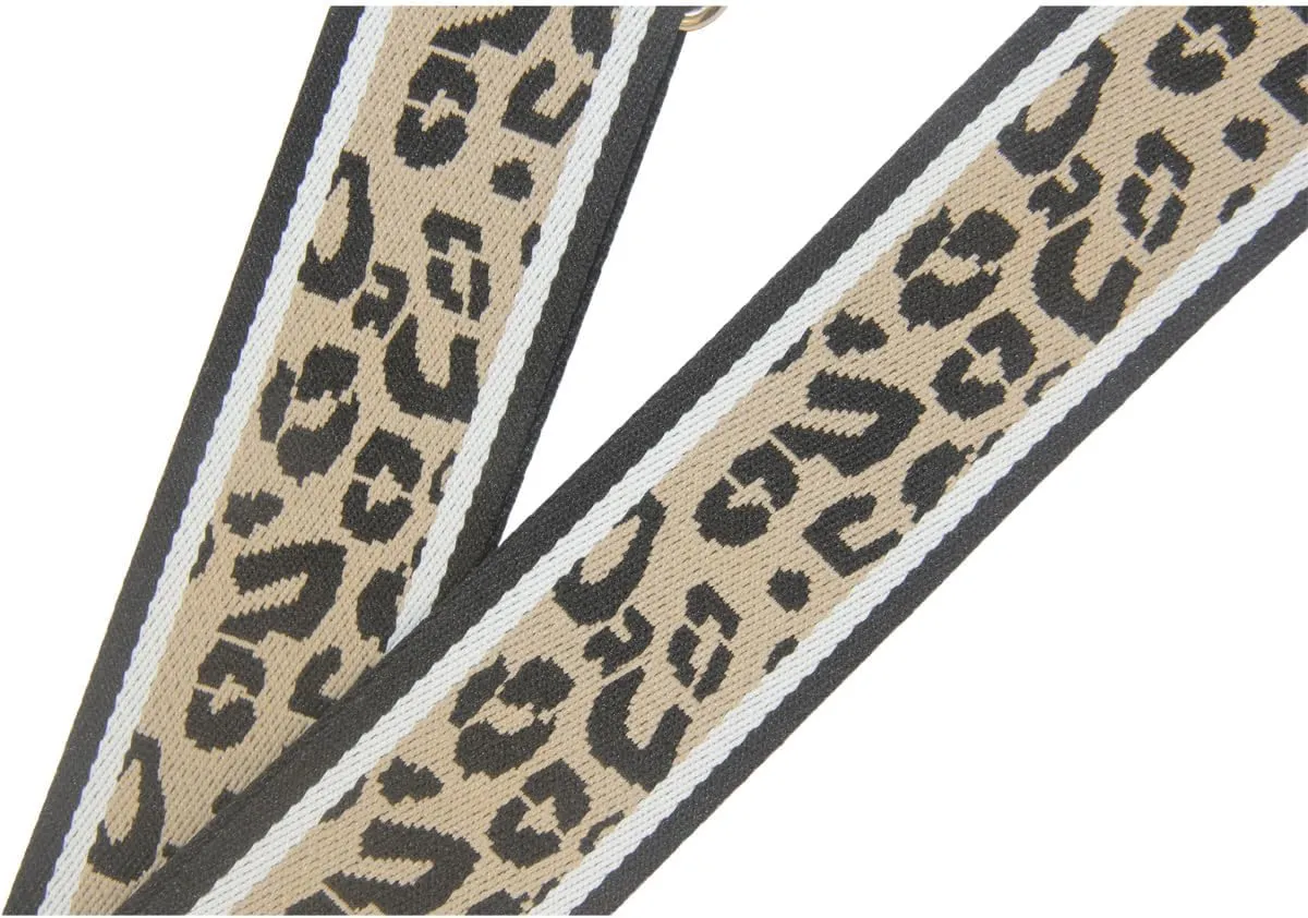 Duwi Wide Purse Strap Multicolor Striped Guitar Style Strap Adjustable Canvas Crossbody Bag Strap