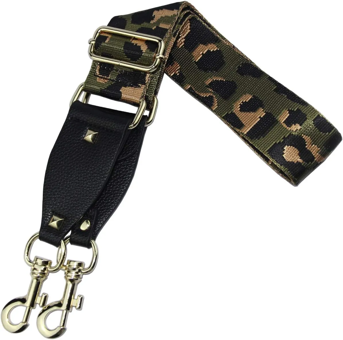 Duwi Wide Purse Strap Multicolor Striped Guitar Style Strap Adjustable Canvas Crossbody Bag Strap
