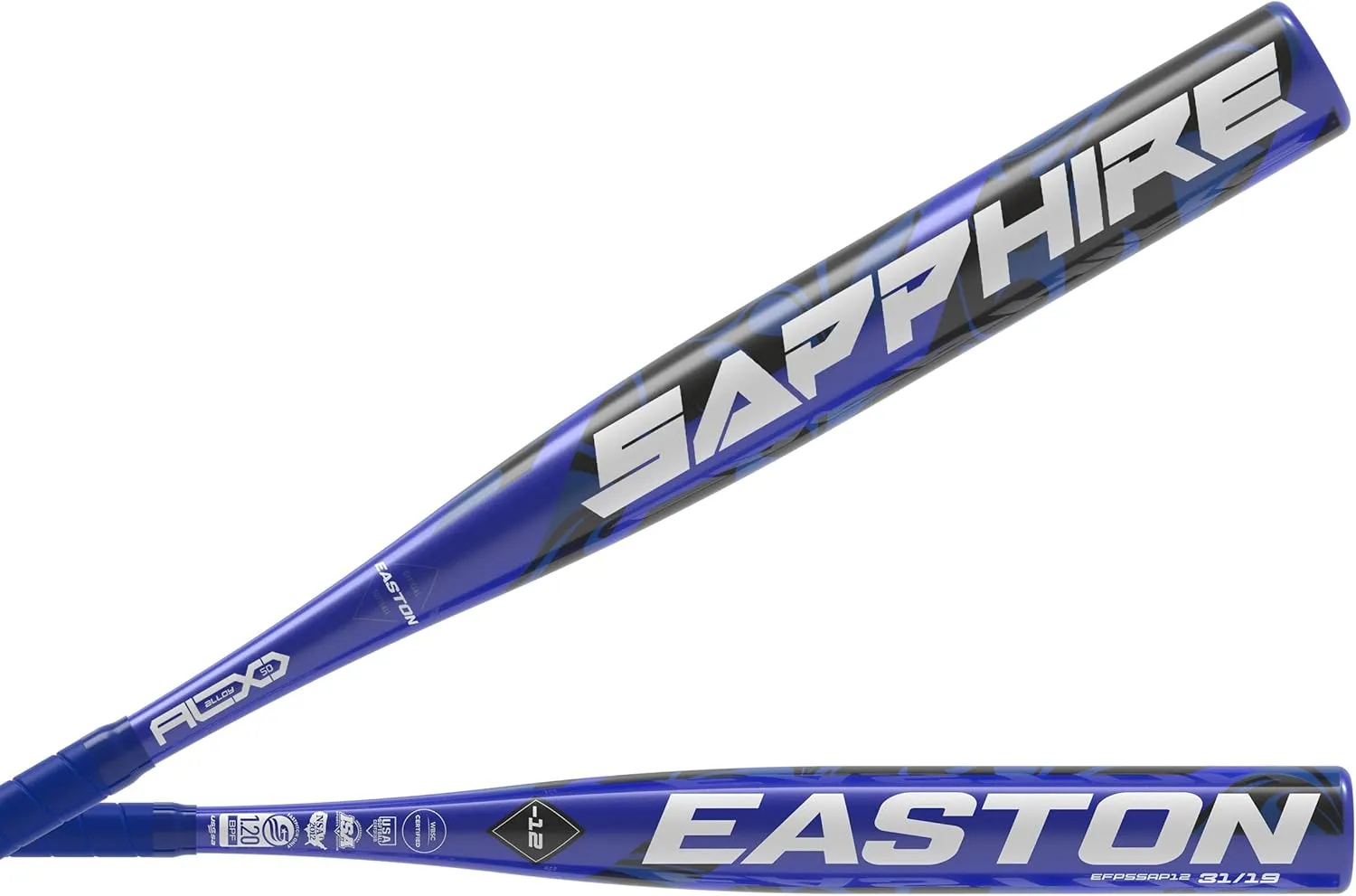 Easton | Sapphire Fastpitch Softball Bat | -12 Drop | 1 Pc. Alloy | Approved for All Fields