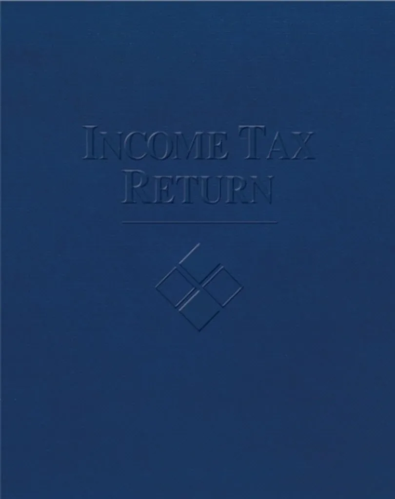 EGP Embossed Loose Pocket Income Tax Return Folder (Blue), 50 Count