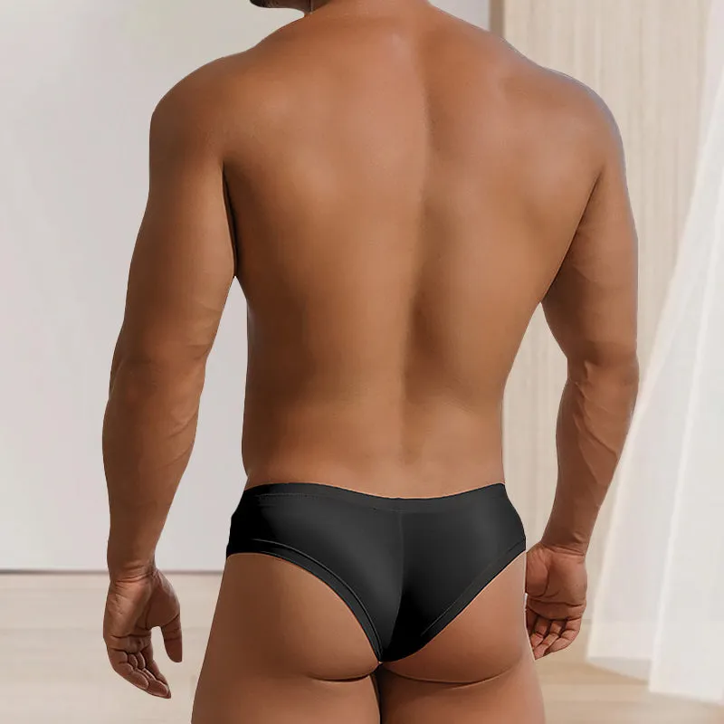 💐Einfarbige, atmungsaktive Slips mit niedriger Taille für Herren