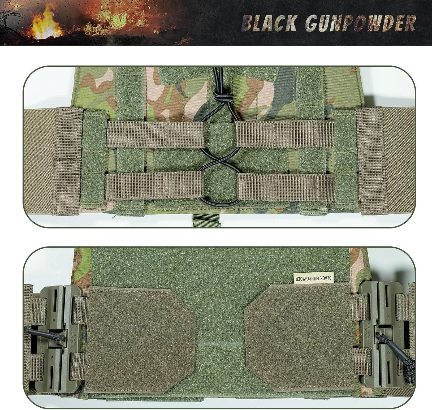 Elastic Tactical Quick Release Cummerbund Elastic String Magnetic Buckles Model BG-TC4-ES