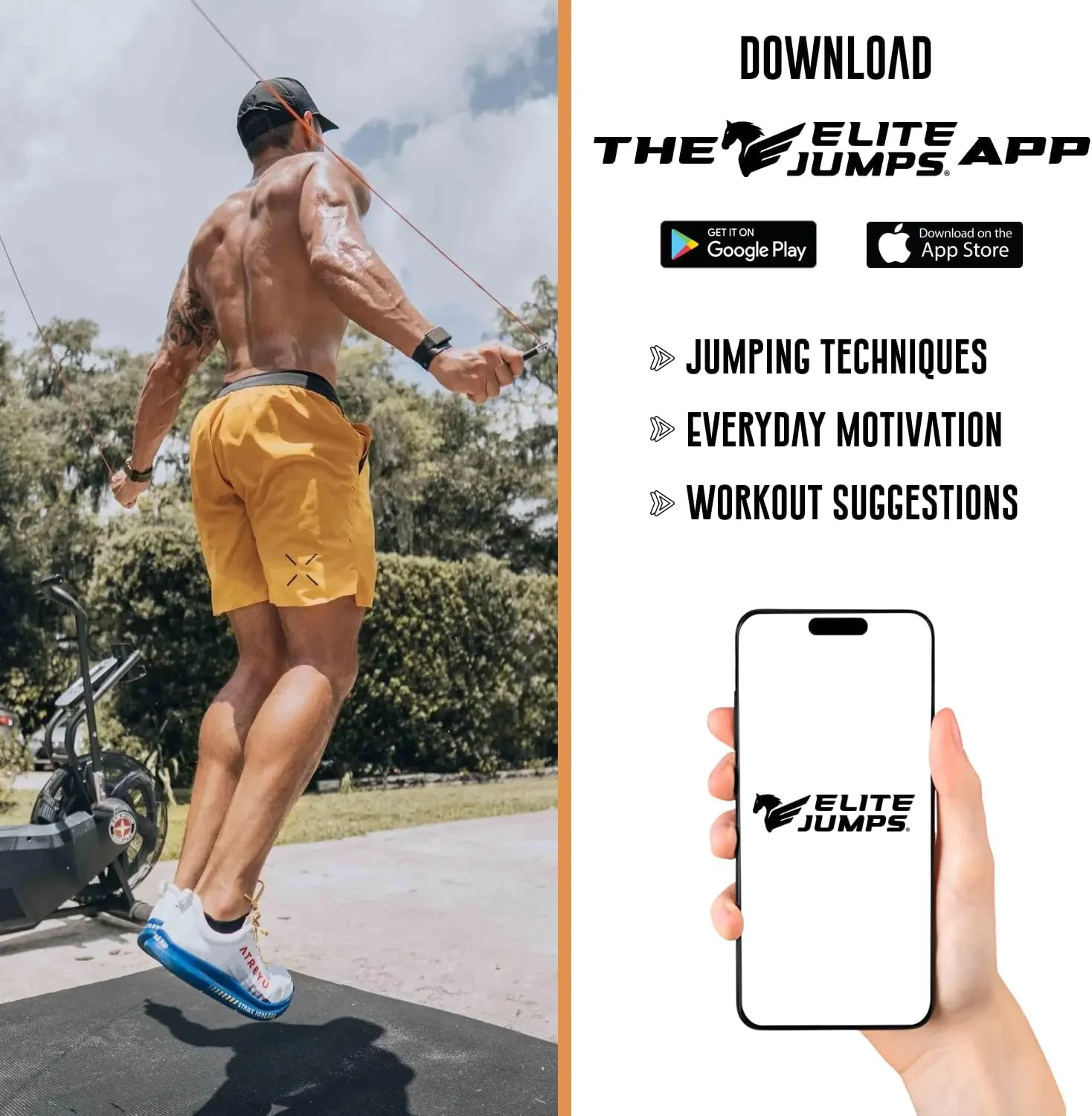 Elite Jumps Beaded Jump Rope Adult For Fitness - Beaded Heavy Skipping Rope for Exercise - Unbreakable Long Handles and Shatterproof Beads - Designed for Beginners or Pros - Heavy Beaded Exercise Jump Rope