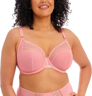 Elomi Womens Women's Matilda Plunge Bra Three-Piece Cups Sheer Mesh Cups Side Support Moveable J-Hook for Racerback Dd  Bras