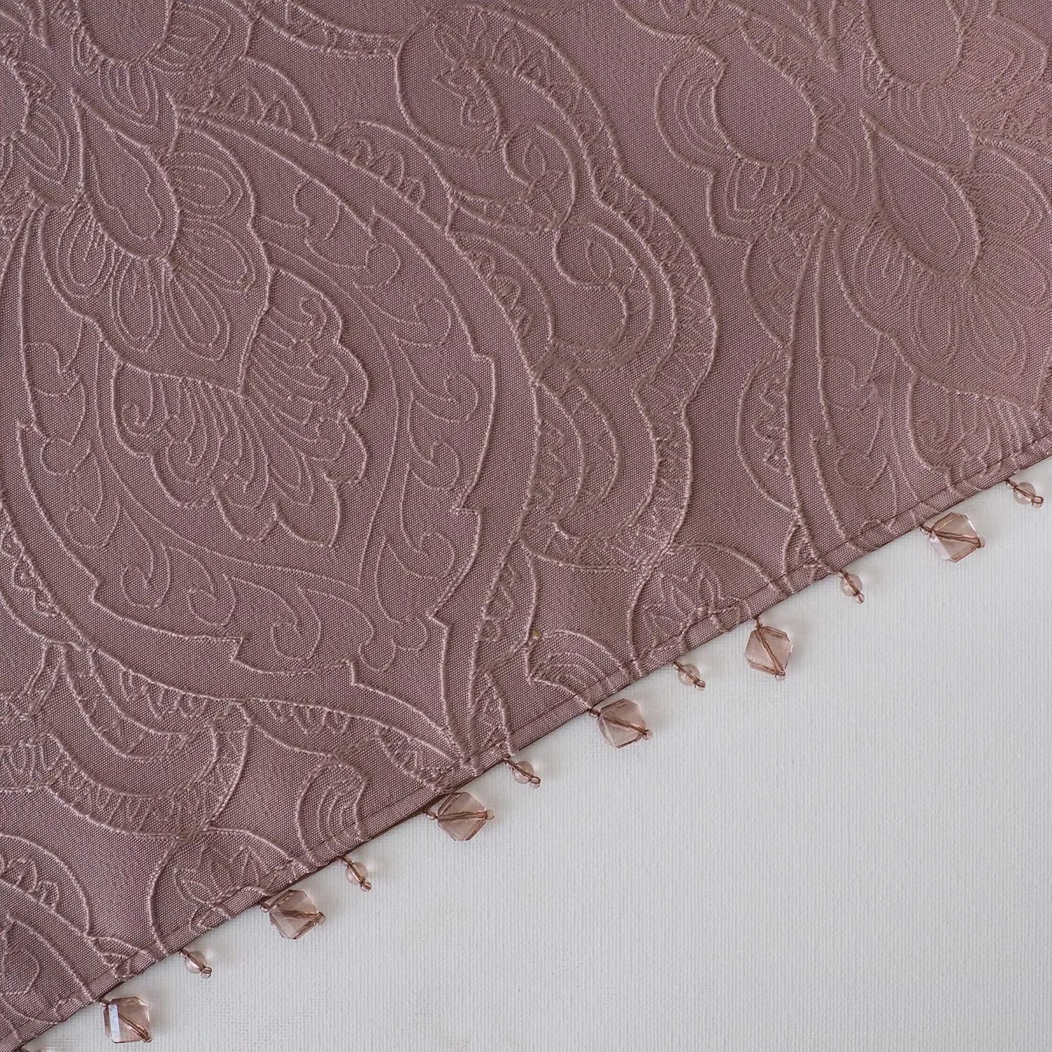 Elrene Home Fashions Elrene Leila Matelasse Single Blackout Window, 52 in x 144 in (1 Scarf Valance), Mauve
