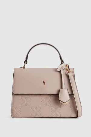 Embossed Top Handle Bag