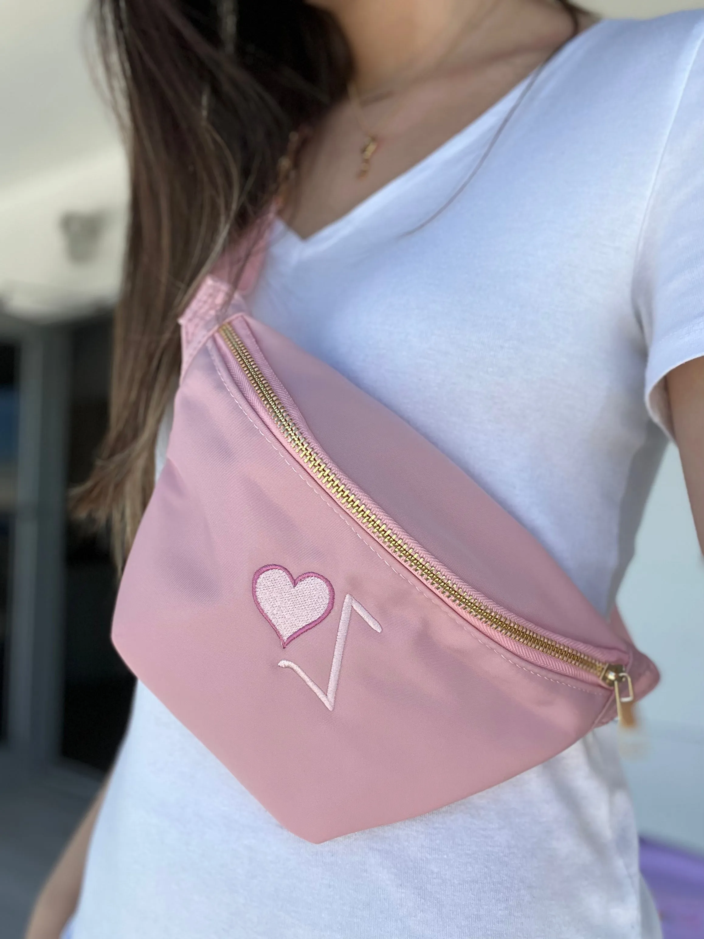 Essentials Small Nylon Fanny Pack - Rose