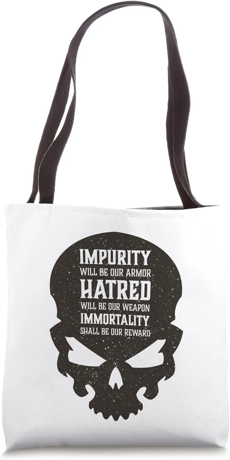 Evil Skull Impurity Hatred Immortality Hell Demon Chaos Tote Bag