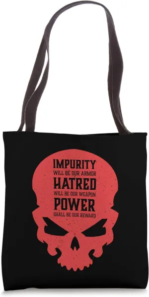 Evil Skull Impurity Hatred Power Hell Demon Chaos Tote Bag