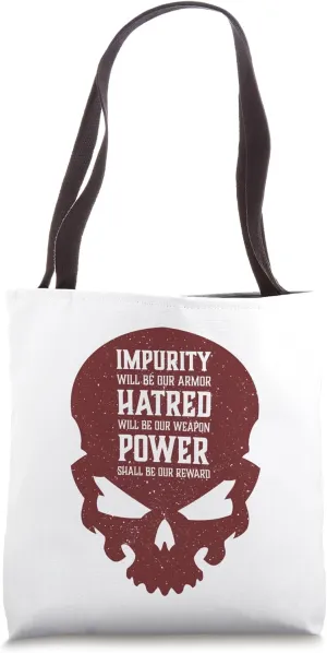 Evil Skull Impurity Hatred Power Hell Demon Chaos Tote Bag