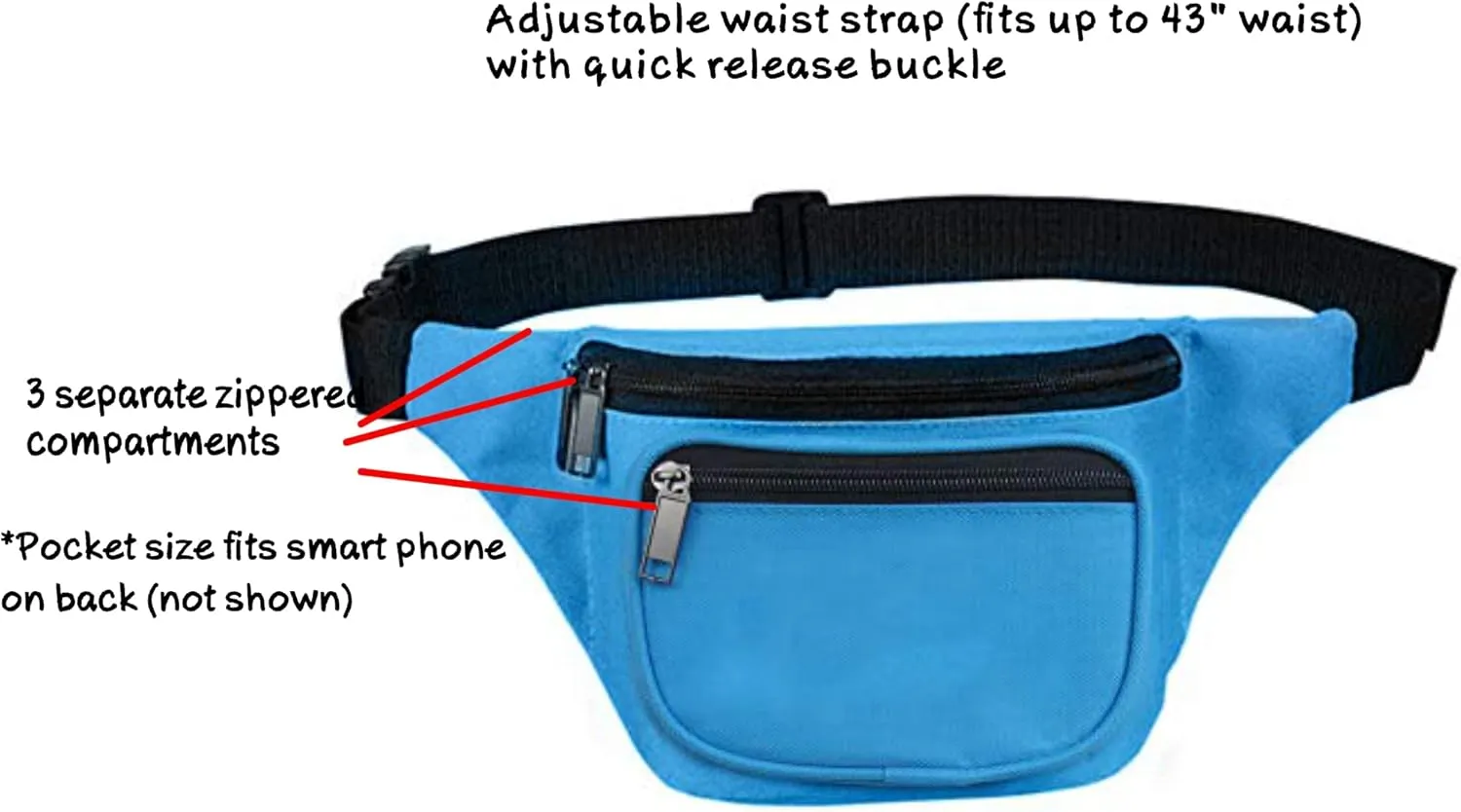 Fanny Pack, BuyAgain Quick Release Buckle Travel Sport Waist Fanny Pack Bag For Men Or Women