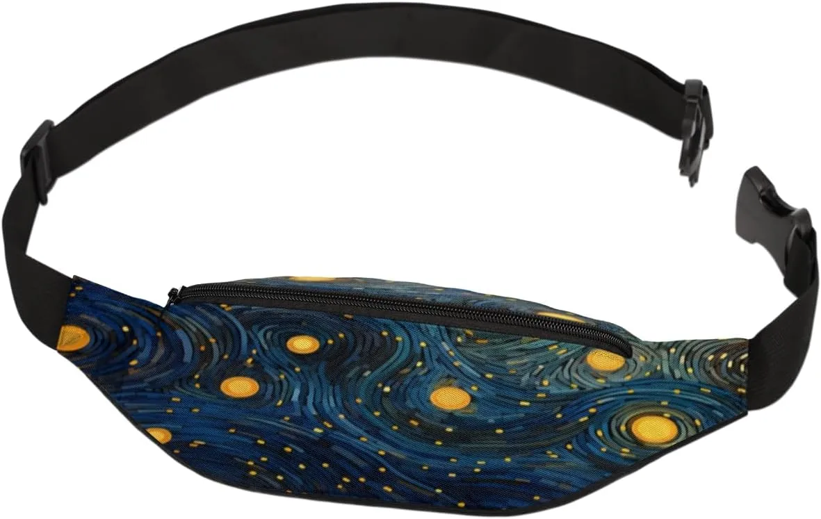 Fanny Pack for Women Men Abstract Stars Waist Pack Crossbody Bag with Adjustable Straps for Hiking Running Walking Travel Cycling