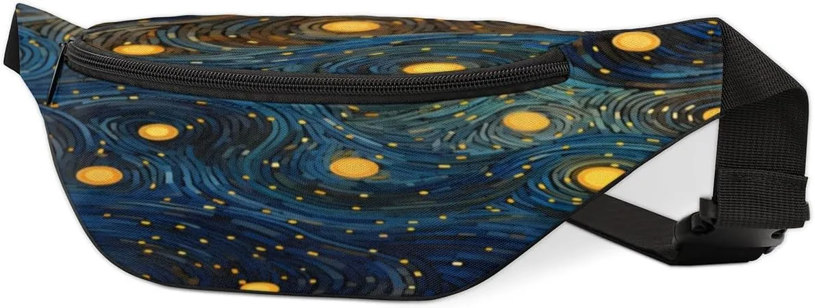Fanny Pack for Women Men Abstract Stars Waist Pack Crossbody Bag with Adjustable Straps for Hiking Running Walking Travel Cycling