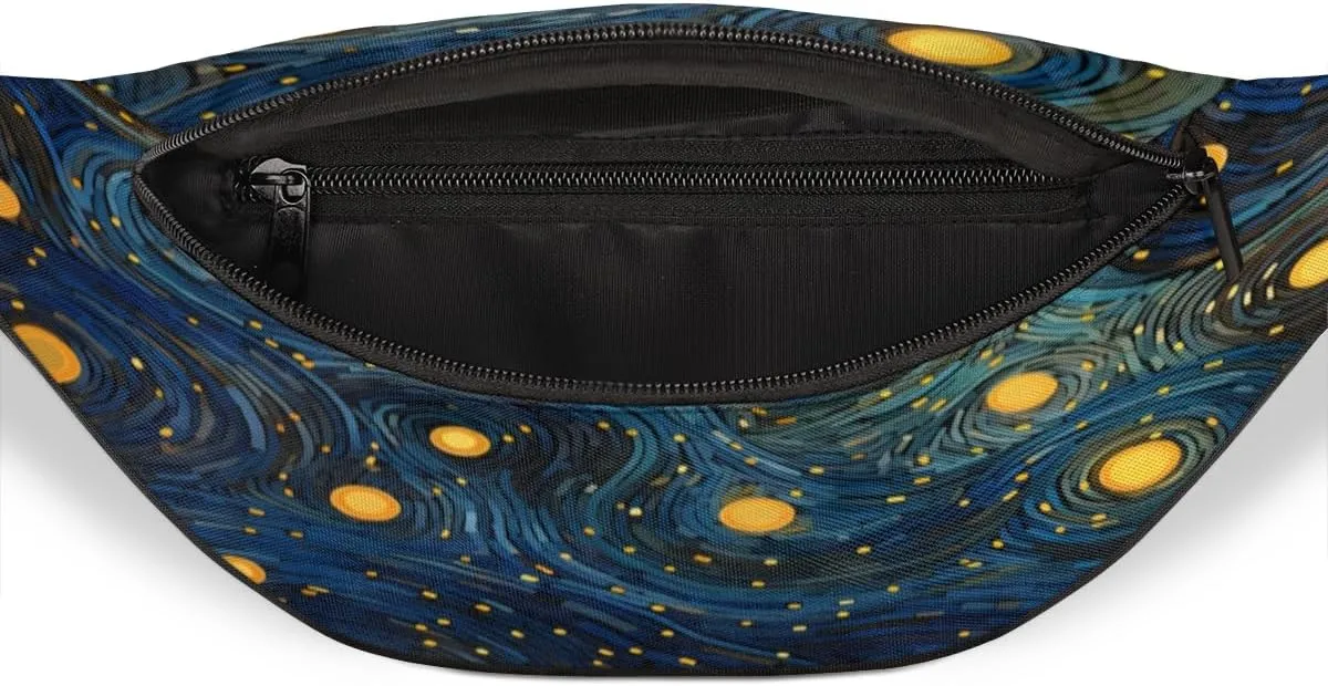 Fanny Pack for Women Men Abstract Stars Waist Pack Crossbody Bag with Adjustable Straps for Hiking Running Walking Travel Cycling