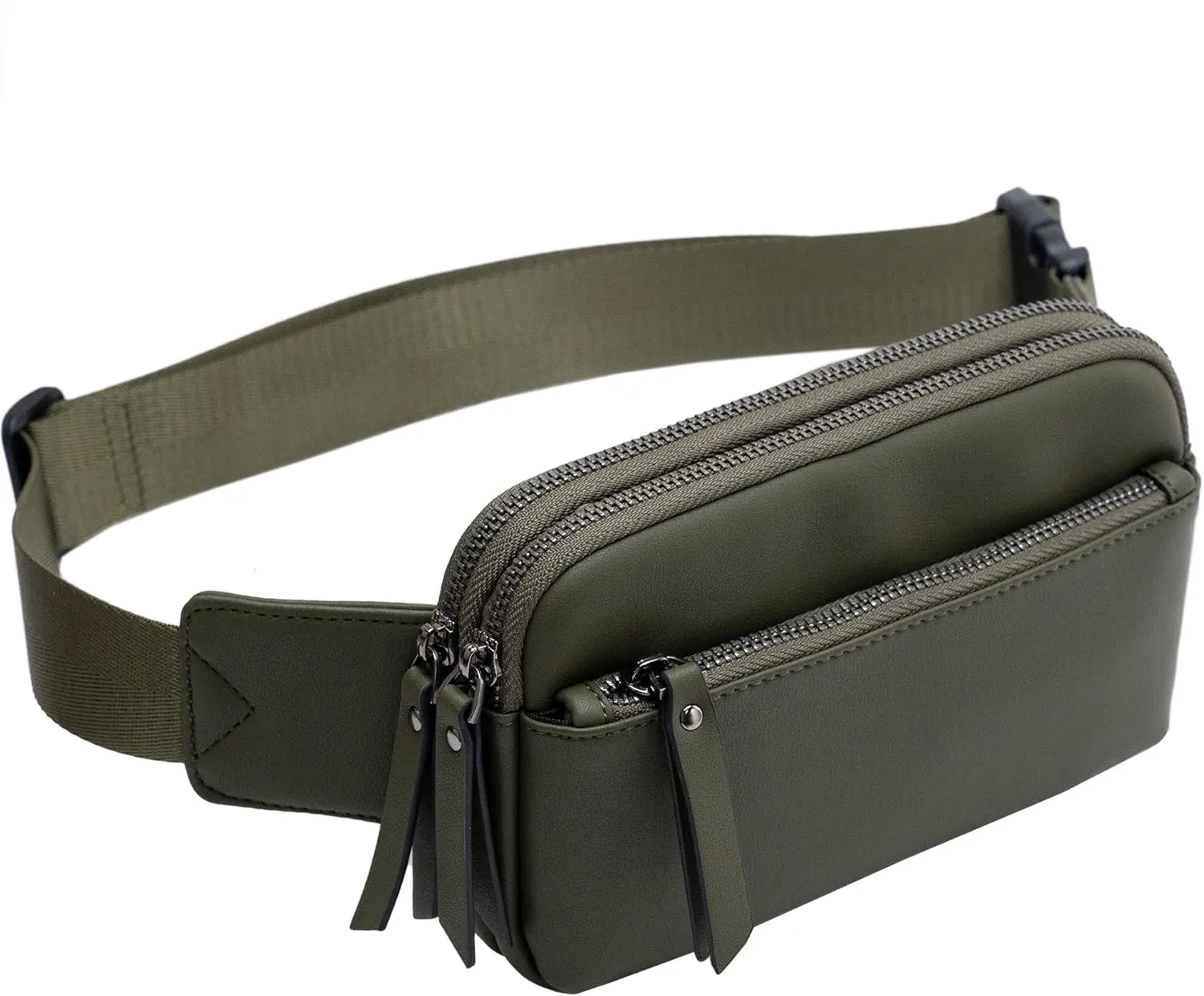 Fanny Pack for Women Men Fashion Small Waist Bag Belt Bag with Adjustable Strap for Travel Hiking Running (Green)