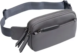 Fanny Pack for Women Men Fashion Small Waist Bag Belt Bag with Adjustable Strap for Travel Hiking Running (Grey)