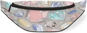 Fanny Pack for Women Men Waist Pack Cartoon Gemstone Pattern Crossbody Bag with Adjustable Straps for Hiking Running Walking Travel Cycling