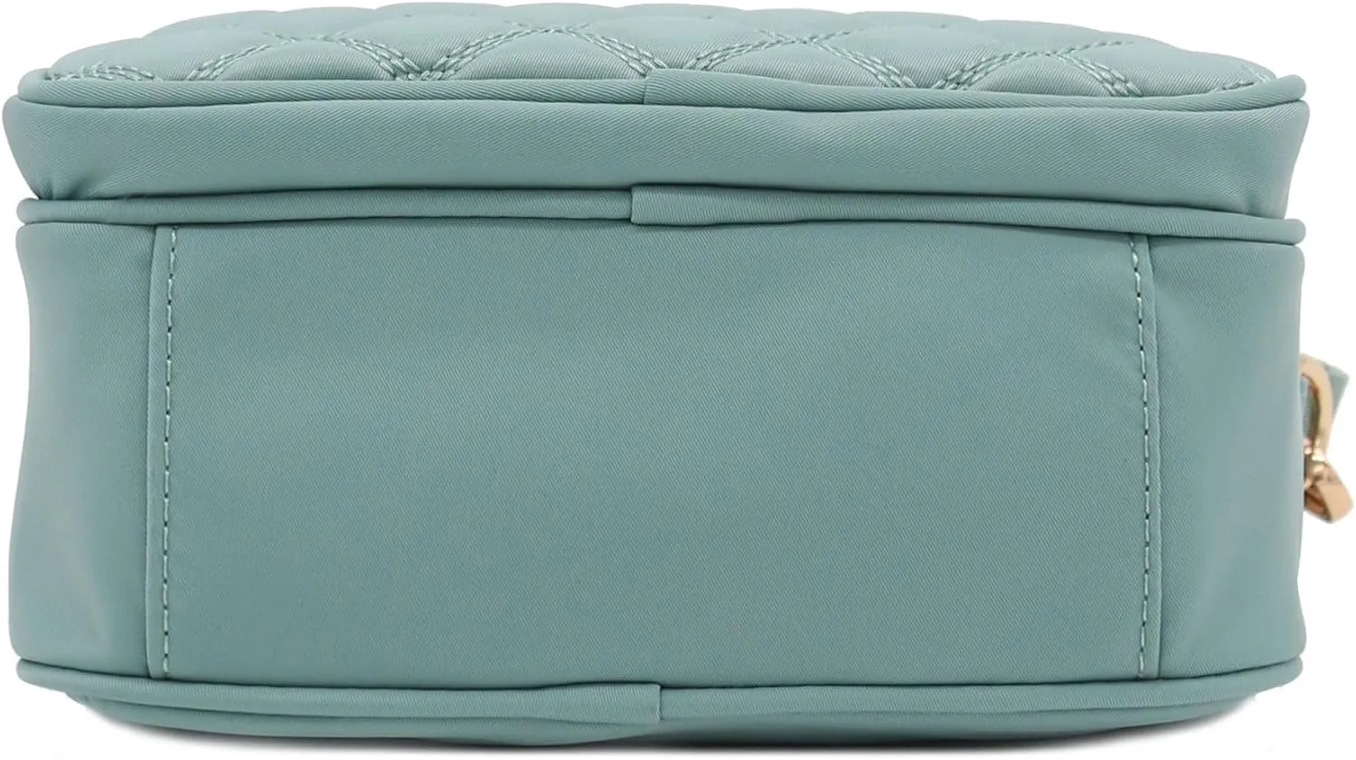 FashionPuzzle Quilted Nylon Crossbody Bag with Wide Strap
