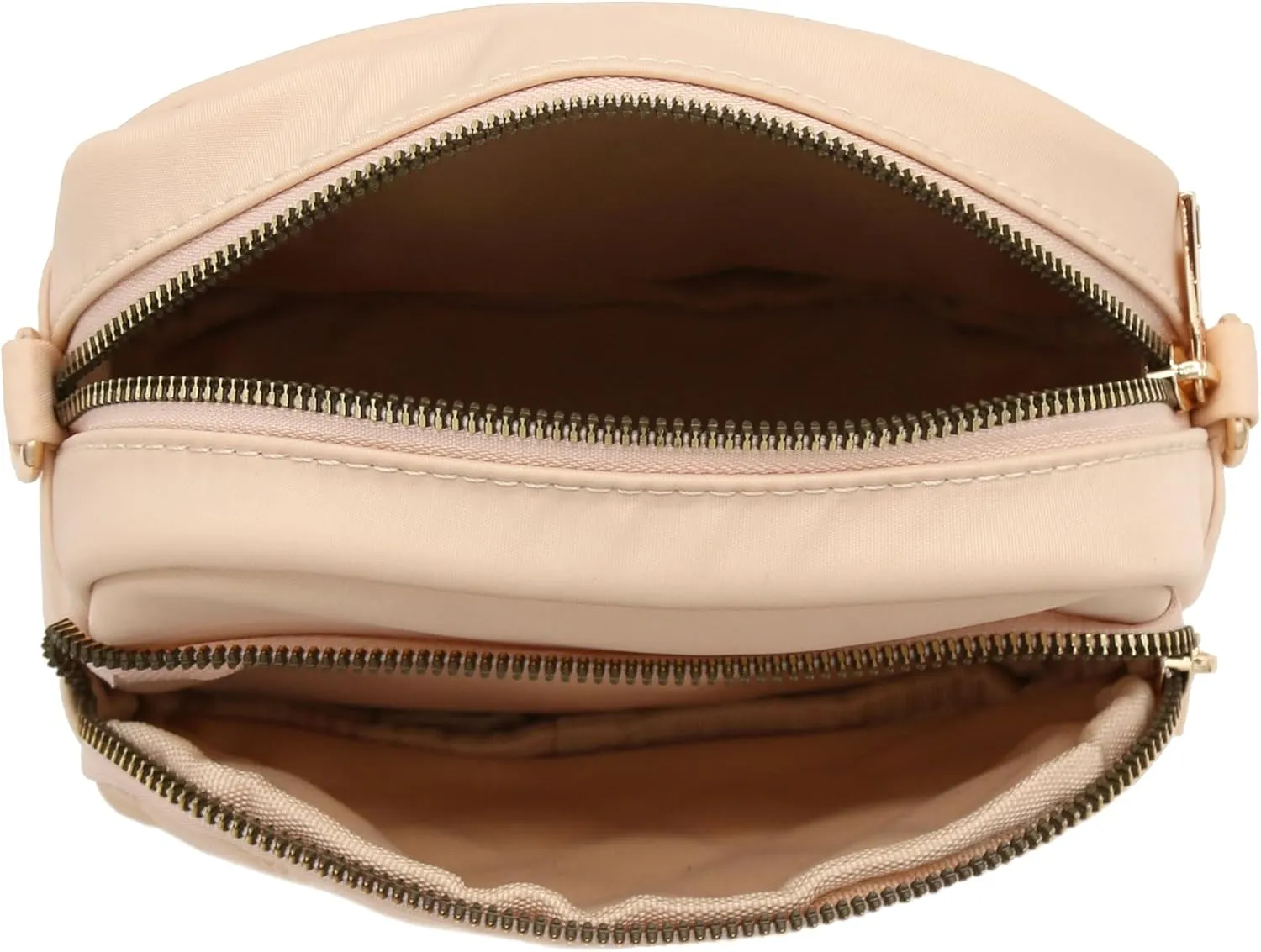 FashionPuzzle Quilted Nylon Crossbody Bag with Wide Strap