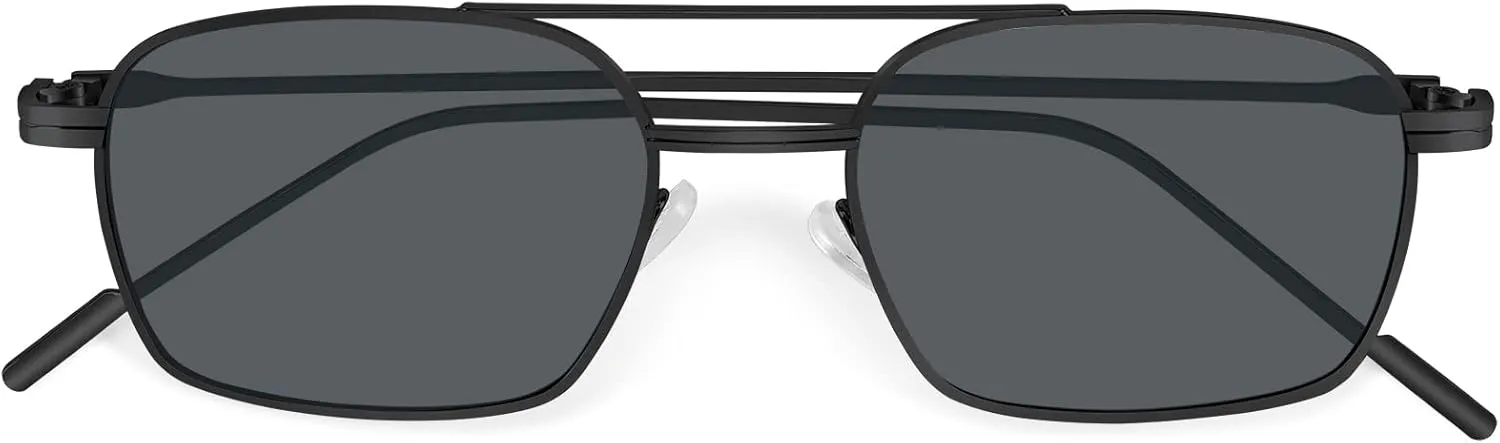 FEISEDY Fashion Square Aviator Sunglasses Women Men Trendy Retro Metal Frame Sun Glasses Candy Color Lens B1036