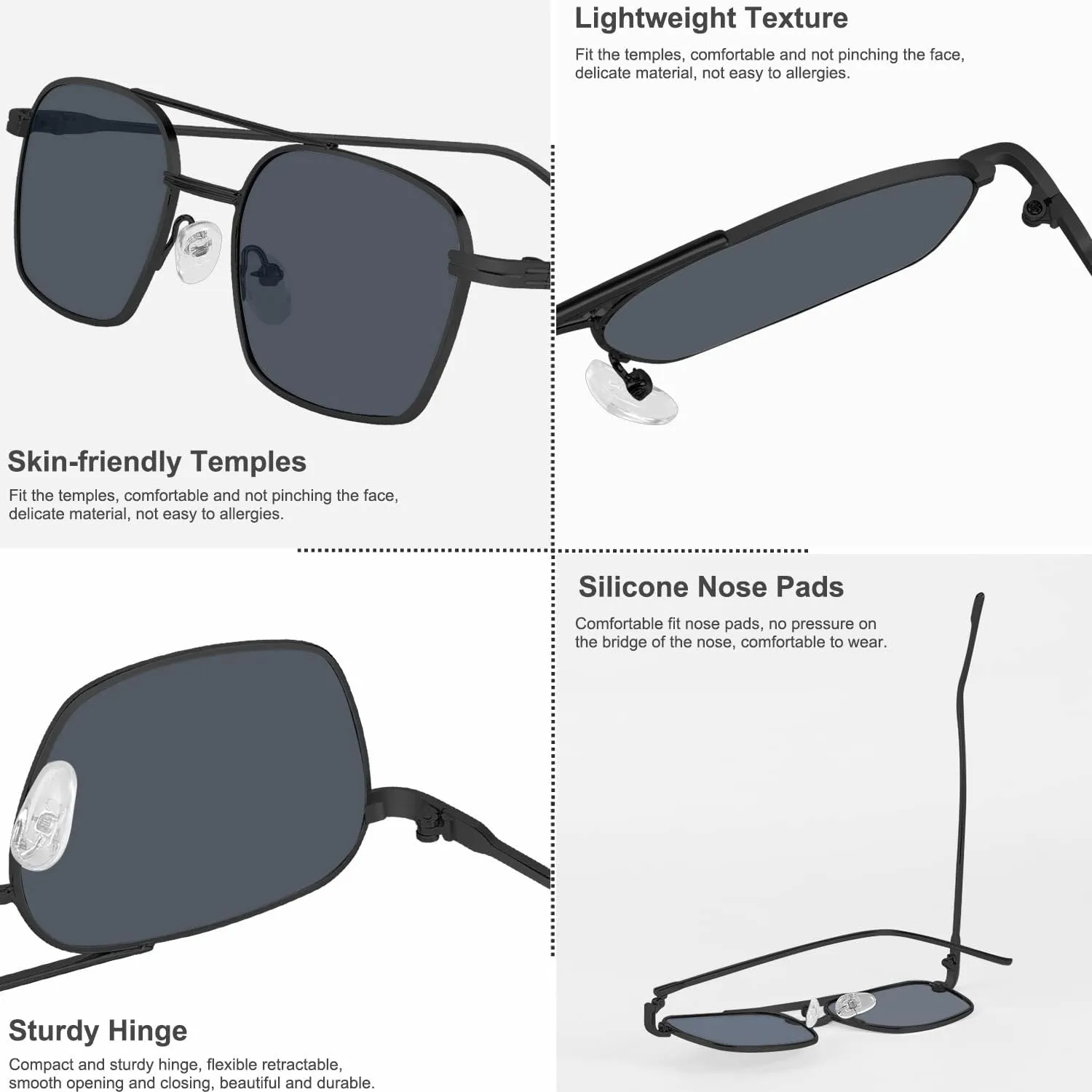 FEISEDY Fashion Square Aviator Sunglasses Women Men Trendy Retro Metal Frame Sun Glasses Candy Color Lens B1036