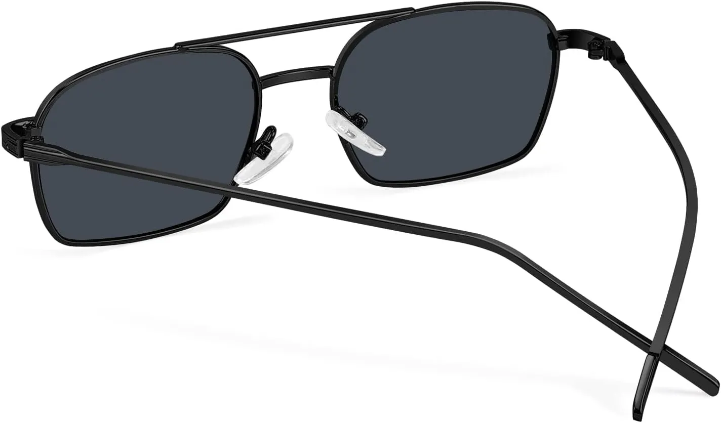 FEISEDY Fashion Square Aviator Sunglasses Women Men Trendy Retro Metal Frame Sun Glasses Candy Color Lens B1036