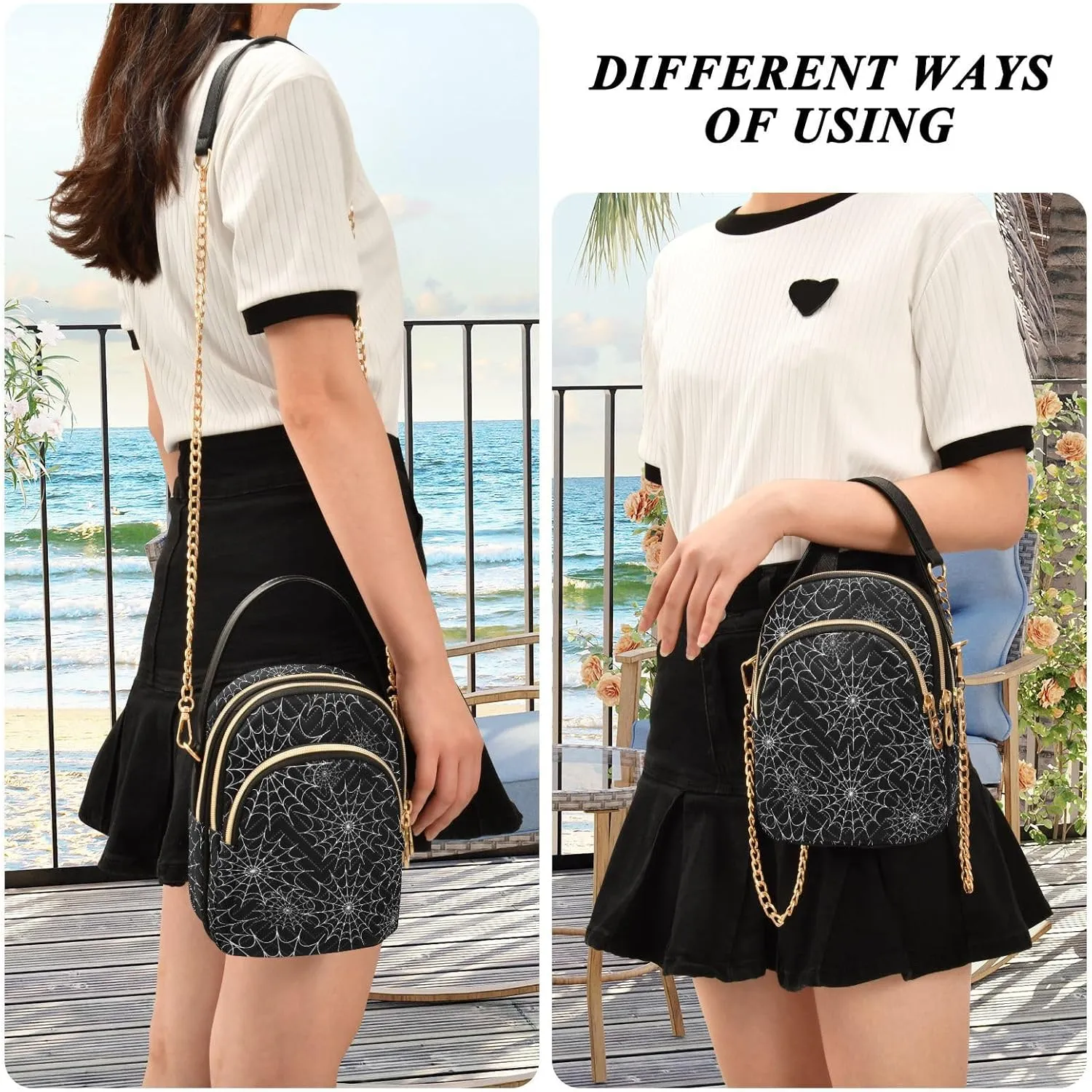 Festive Cell Phone Purse Crossbody Handbag Durable Shoulder Bag