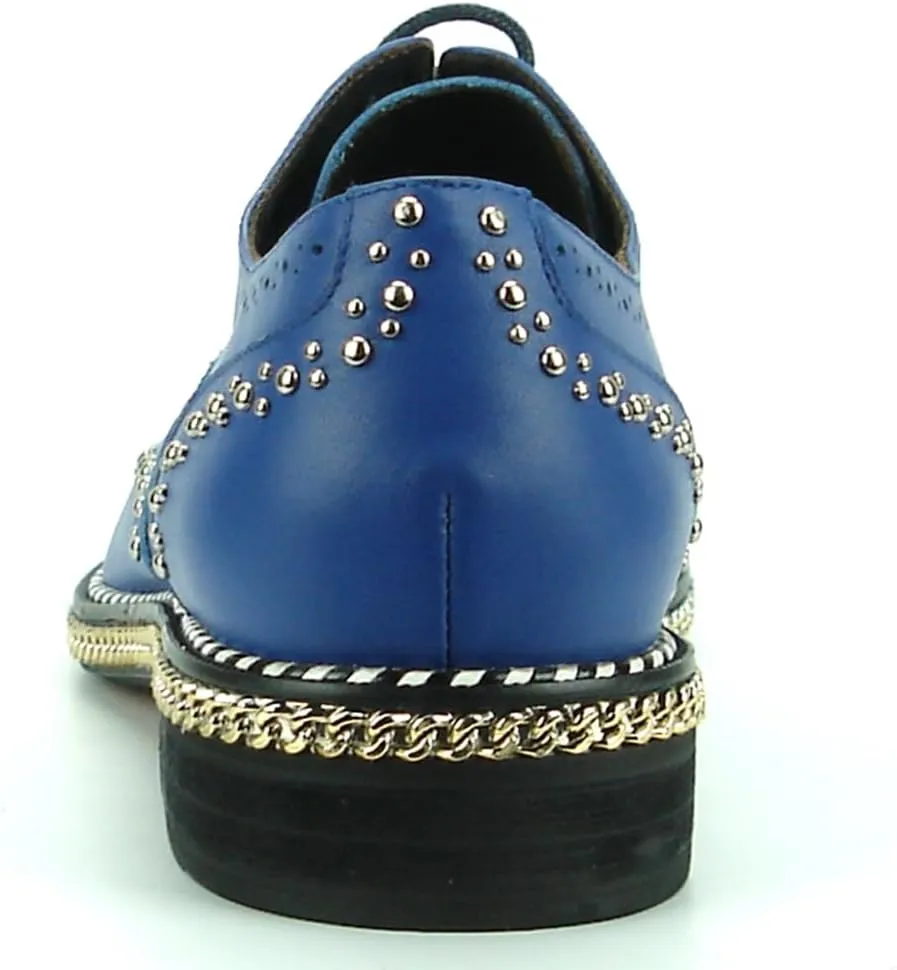 FI-7201 Men's Leather Lace up Wing Tip Shoes
