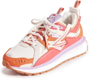 Fila Women's Sandenal Sneakers, Whisper White/Cadmium Orange, 11 Medium US