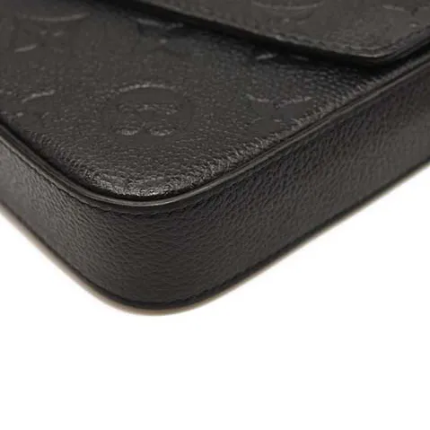 FINAL SALE $1620 Louis Vuitton Empreinte Pochette Felicie Chain Wallet Black