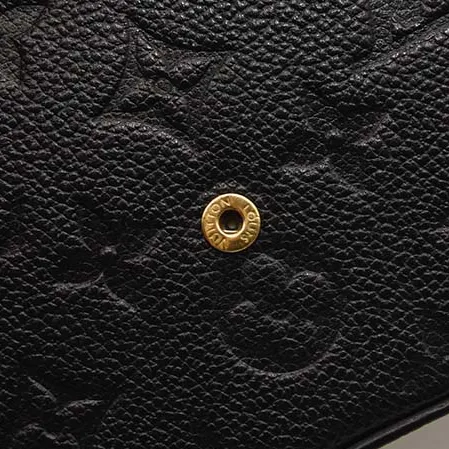 FINAL SALE $1620 Louis Vuitton Empreinte Pochette Felicie Chain Wallet Black