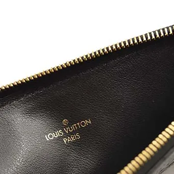 FINAL SALE $1620 Louis Vuitton Empreinte Pochette Felicie Chain Wallet Black