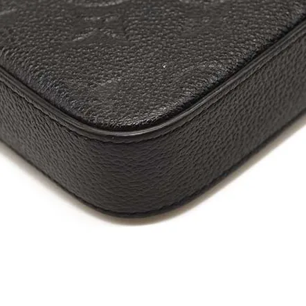 FINAL SALE $1620 Louis Vuitton Empreinte Pochette Felicie Chain Wallet Black