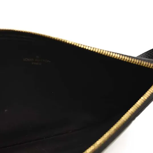 FINAL SALE $1620 Louis Vuitton Empreinte Pochette Felicie Chain Wallet Black