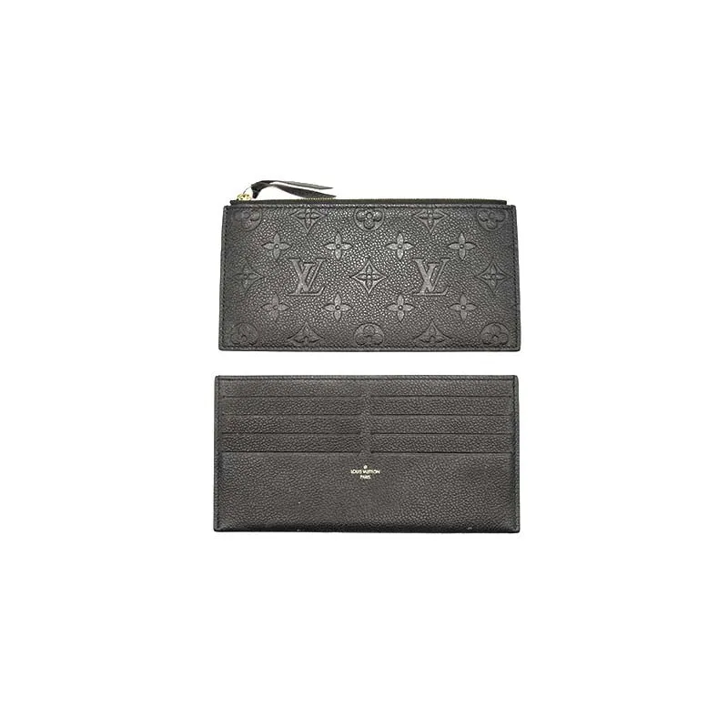 FINAL SALE $1620 Louis Vuitton Empreinte Pochette Felicie Chain Wallet Black