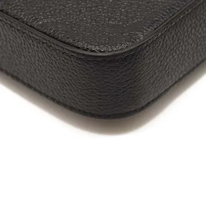 FINAL SALE $1620 Louis Vuitton Empreinte Pochette Felicie Chain Wallet Black